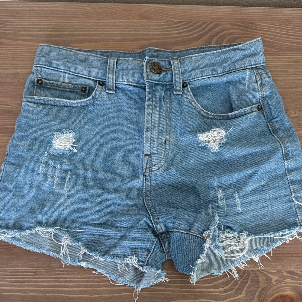 BDG Blue Distressed Jean Shorts